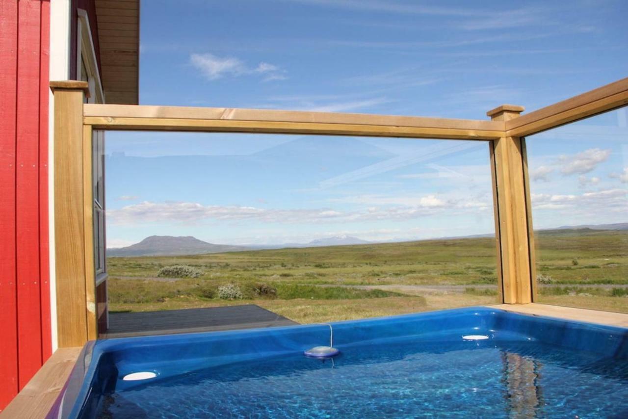 Blue View Cabin 1B With Private Hot Tub Reykholt  Dış mekan fotoğraf